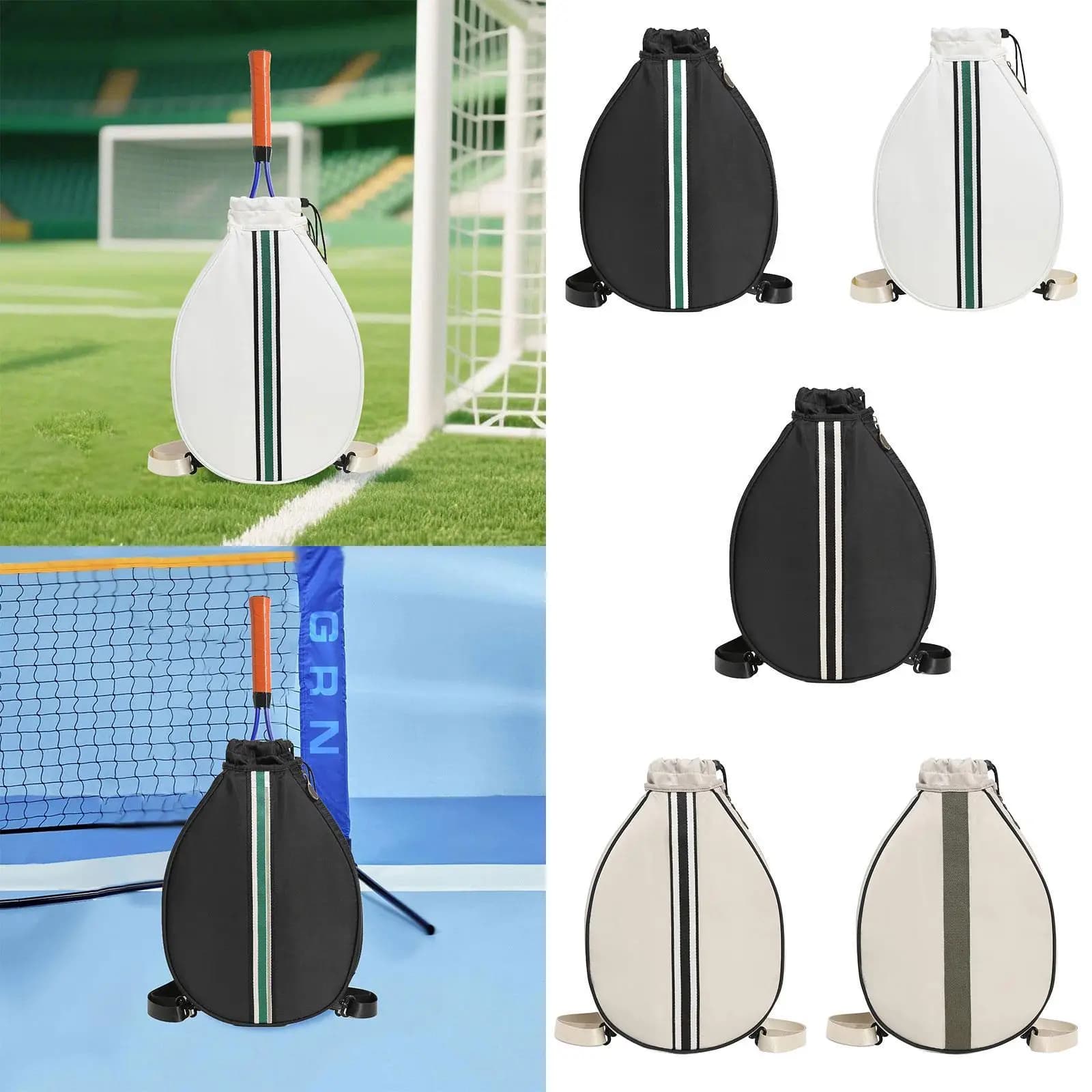 Tennis Racket Bag Racquet Cover Waterproof Carry Bag Paddle Holder Multipurpose