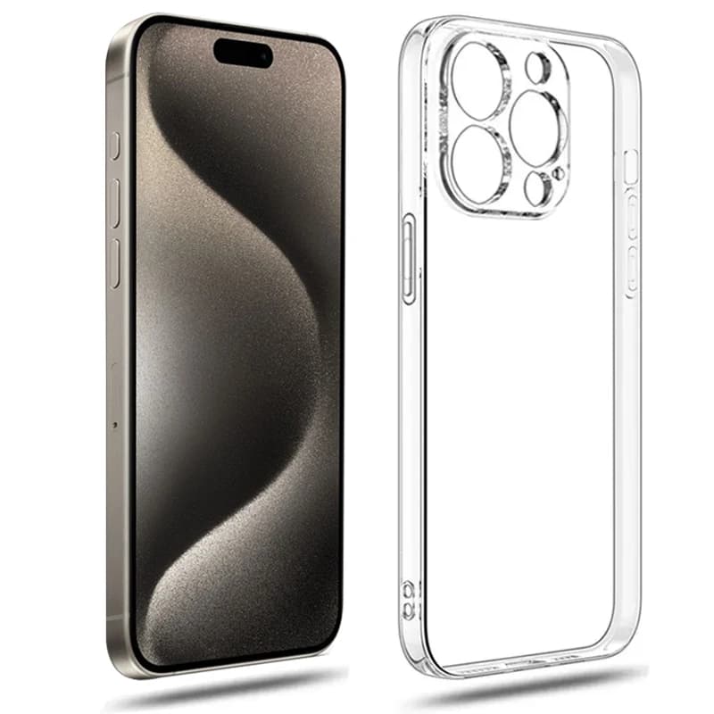 Clear Phone Case For iPhone 16 15 14 13 12 11 Pro Max Silicone Soft Cover For iPhone 13 Mini X XS Max XR 8 7 6 Plus Back Shell