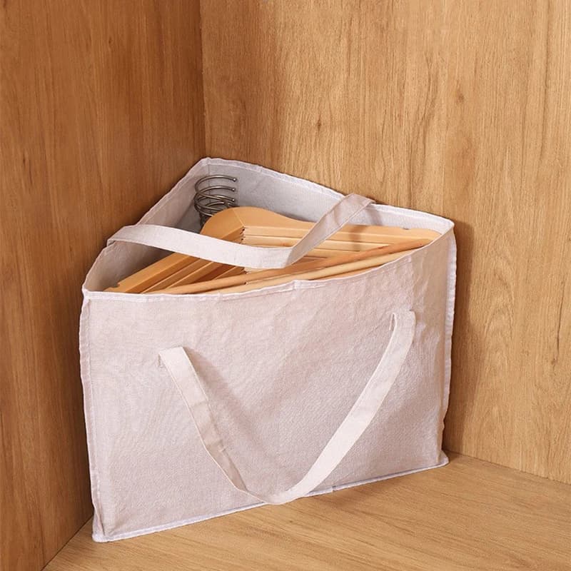 Borse portaoggetti triangolari per grucce Organizzatore per armadio in PVC salvaspazio per armadi Lavanderia ordinata e stendibiancheria con maniglia