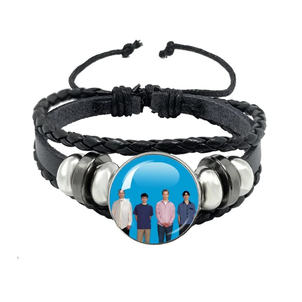 Pop Rock Band Weezer 1994 Album Cover Band Braccialetti in vetro Art Multistrato Bracciale intrecciato Braccialetti Accessori per gioielli Regalo per i fan