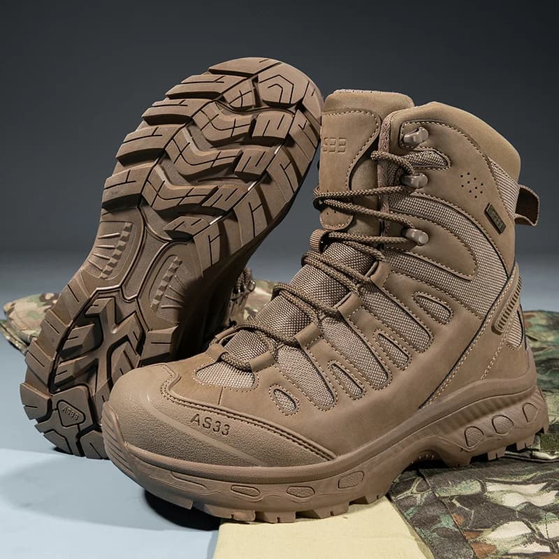 Men's Waterproof Tactical Combat Boots Anti-Wear Rapid Response Hiking Sneakers for Outdoor Camping, Fishing, Hunting & Trekking