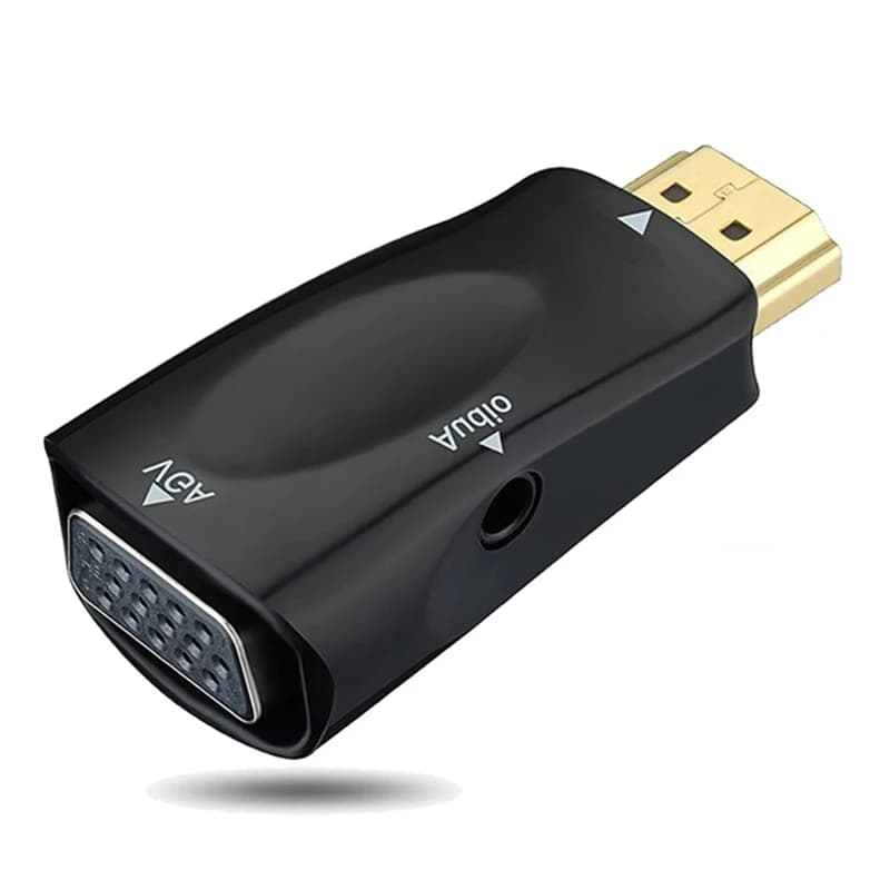 HDMI-compatible cable converter with VGA Converter male-female jack 3.5 mm Audio HD 1080P for Laptop Tablet