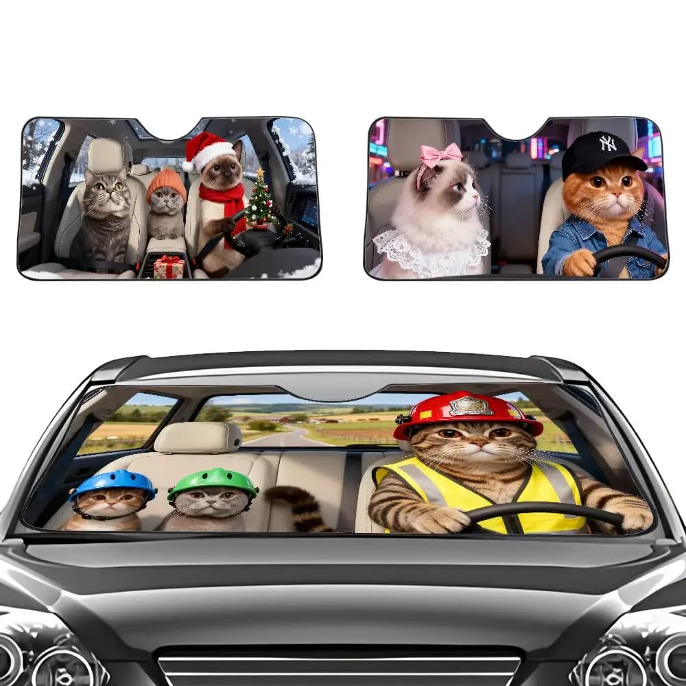 Parasole per auto da guida per gatti, parasole per auto, parasole per auto, raggi UV, protezione per visiera parasole per auto