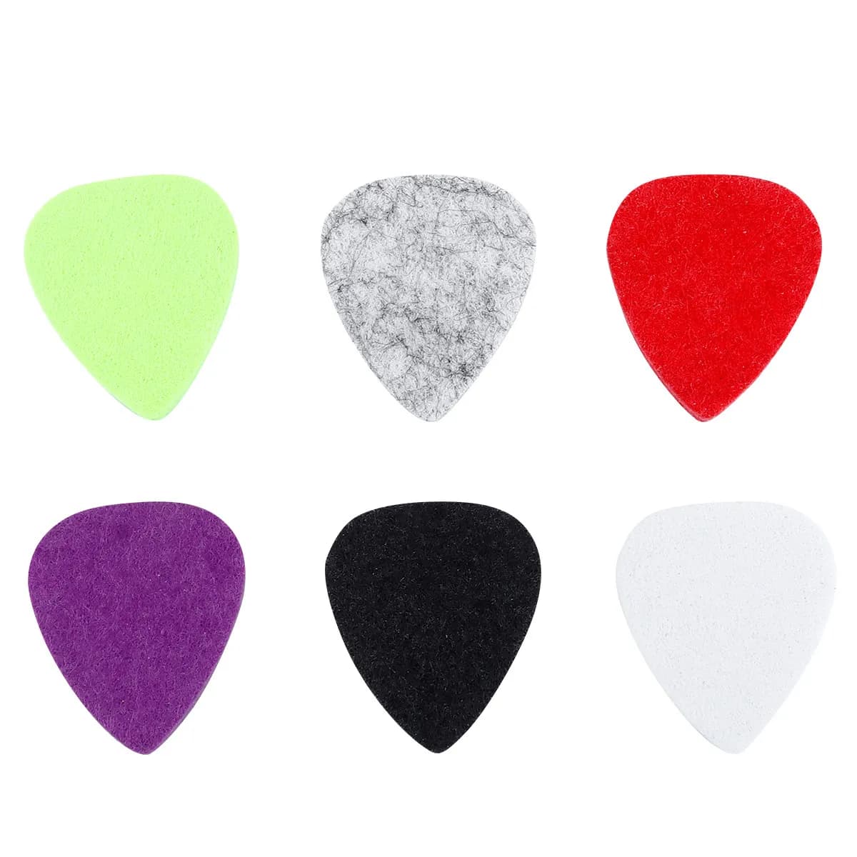 6Pcs Wool Felt Guitar Pick Lightweight Comfortable Plectrum Finger Protection for Guitar Ukulele Bass Players Ukulele Pick