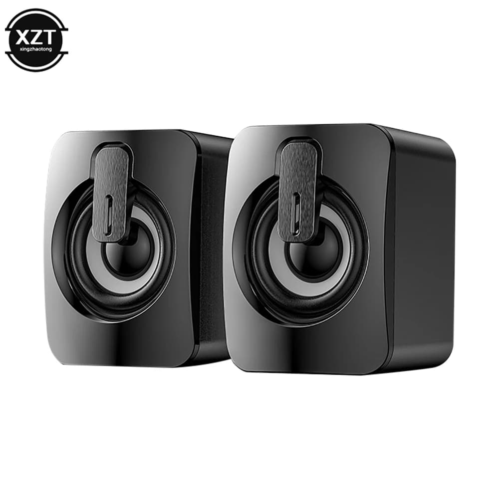 2PCS Sound PC altoparlanti per Computer Sound Box per PC microfono Stereo HIFI USB cablato con luce a LED per Computer Desktop