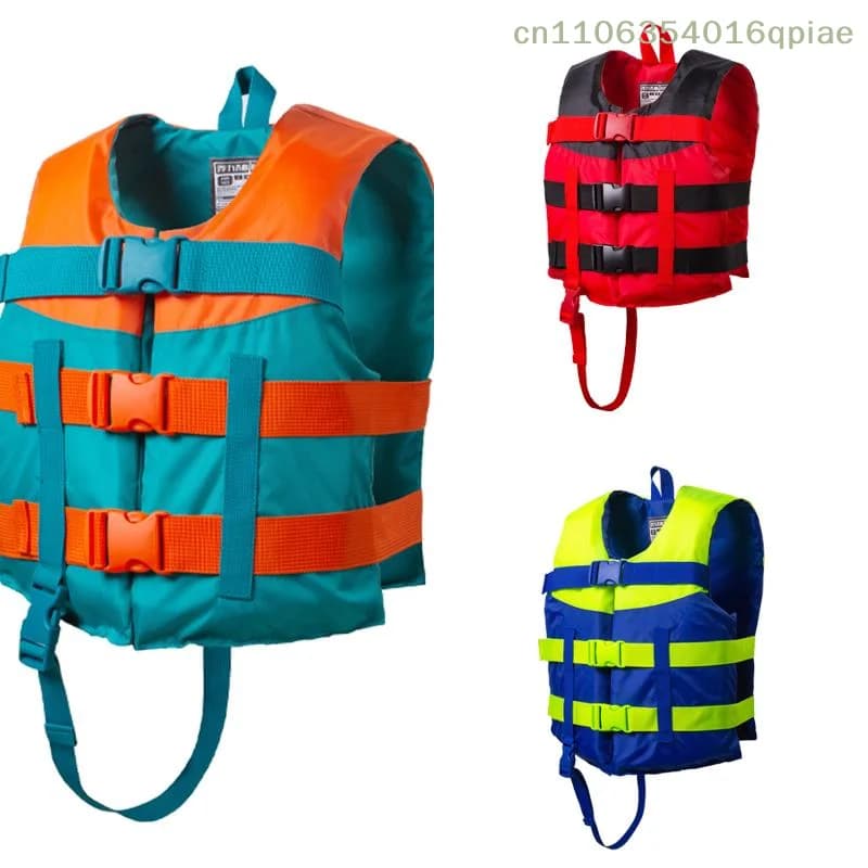 Giubbotto di salvataggio con gambaletto per adulti e bambini, per sport acquatici, surf, bagnino, kayak, canottaggio, nuoto all'aperto