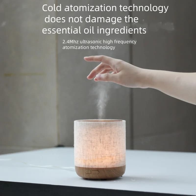 Umidificatore per diffusore di aromaterapia ad ultrasuoni in legno Diffusore per aromaterapia da 200 ml adatto per camera da letto e ufficio