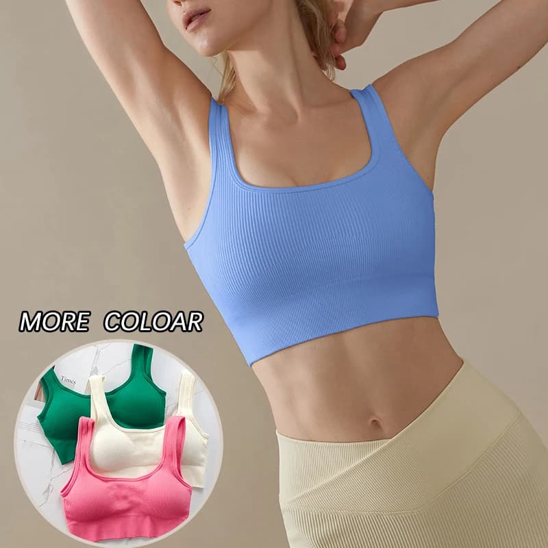Women sports bra with back to U: anti-slip cover and high impact bounce control, anti-shock for yoga, race, jump rope, gym workout