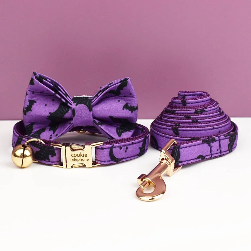 Comodo collare per gatti con fibbia regolabile di Halloween con campanello Set di hardware in metallo personalizzato per gatti e cani di piccola taglia