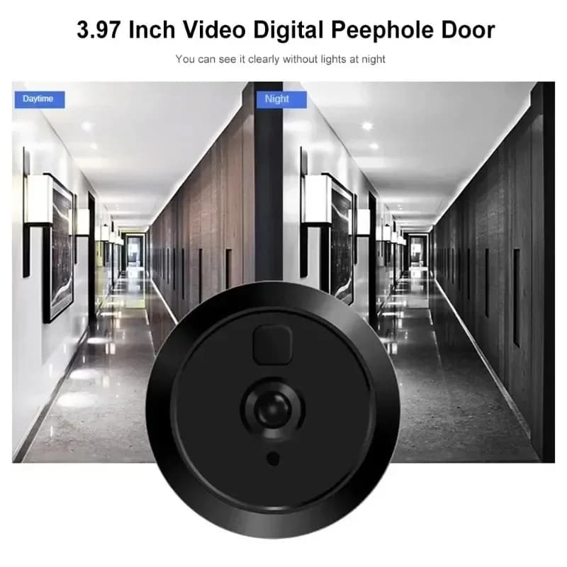 Telecamera 1080P Spioncino digitale per porta Mirino elettronico Occhio magico digitale Visione notturna Registrazione fotografica Spioncino per porta