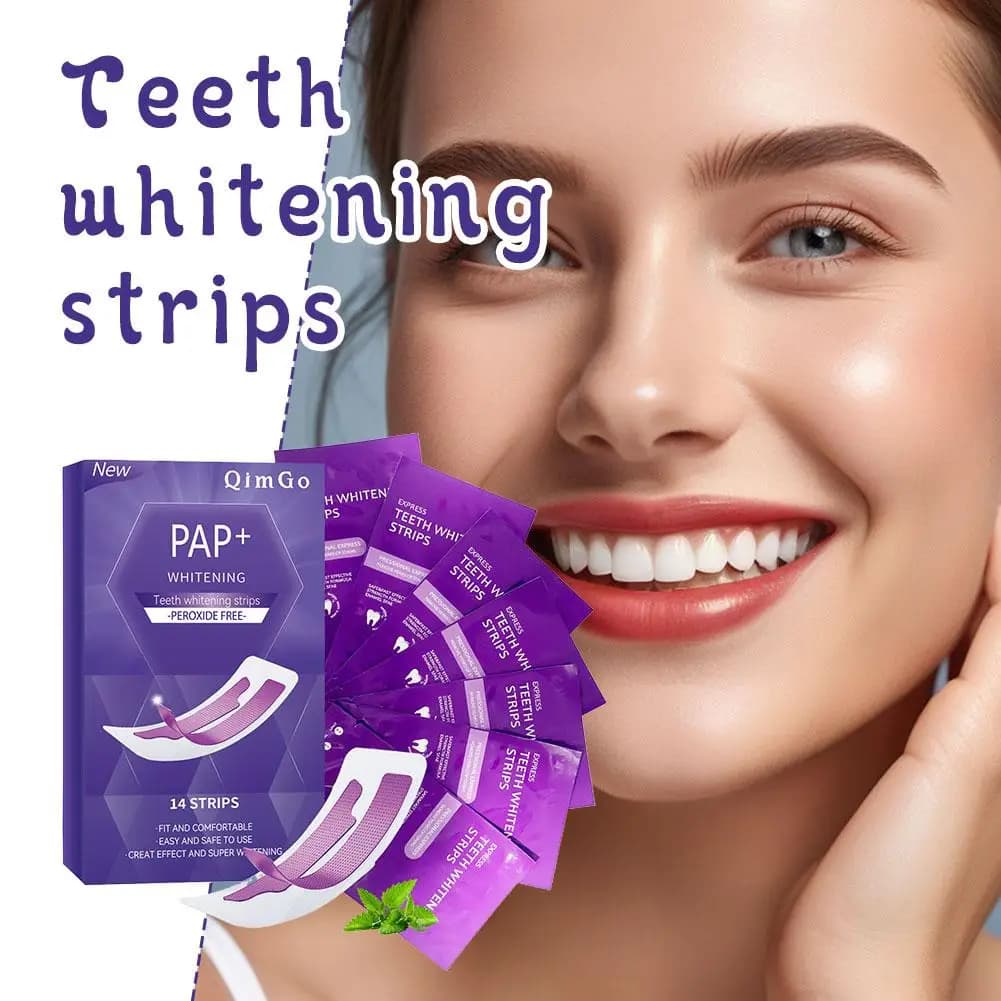 7/14 Whitening Strips Paia for Tooths, Sicure for Nails, Suitable for Sensitive Tooths, Removal of Macchies and yellowings, Wall decals Oral Whiteers