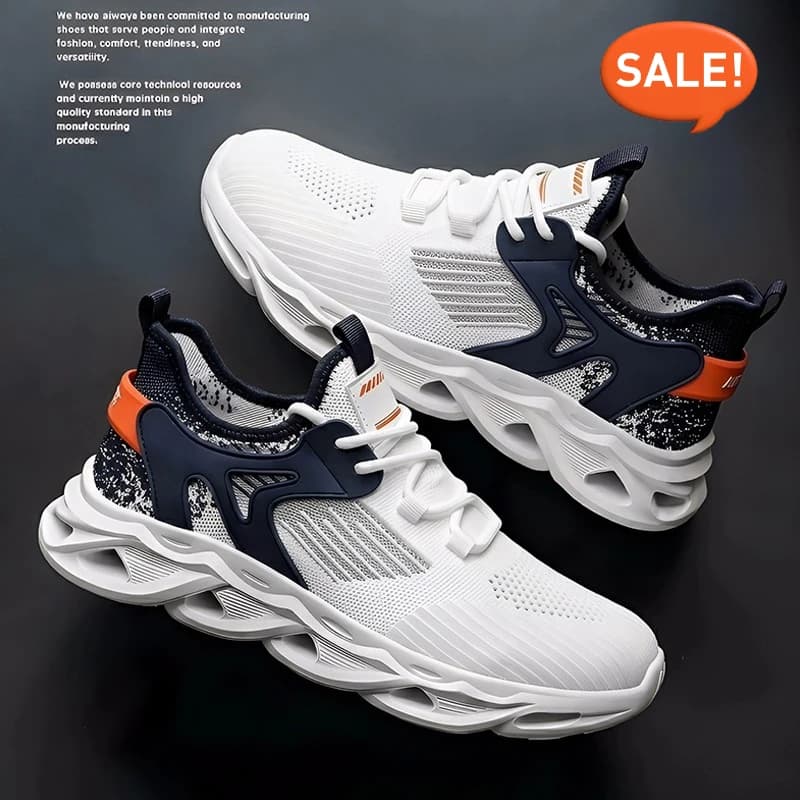 Scarpe da Corsa Ammortizzate Antiscivolo da Uomo, Sneakers Leggere e Traspiranti in Mesh per Jogging, Palestra e Pendolarismo Quotidiano