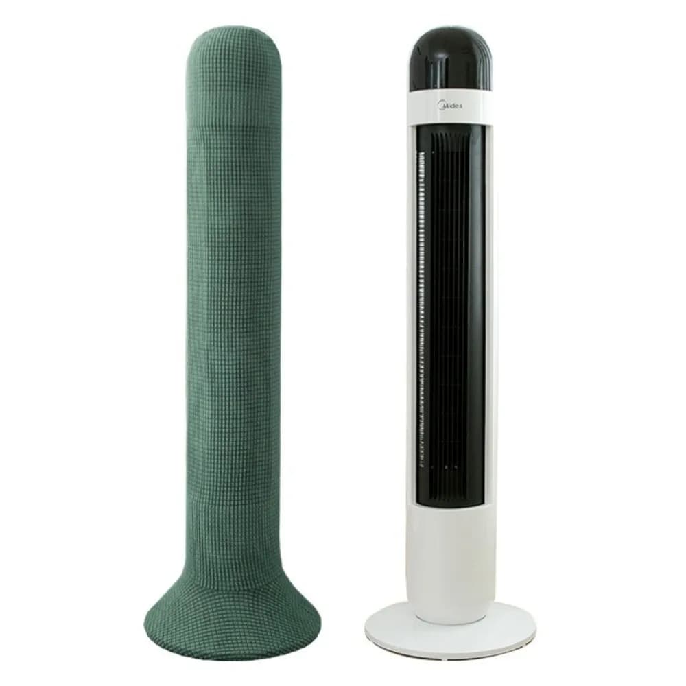 Thickened Protective Dust Cover Solid Color Anti Dust Storage Fan Sleeve Elastic Cloth Tower Heater Cover For Electric Tower Fan