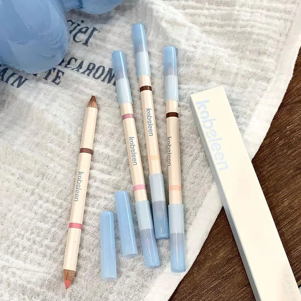 Matita Multifunzione a Doppia Punta per Trucco: Illuminante e Contouring Opaco per Naso, Labbra, Sopracciglia - Impermeabile, Effetto Seta