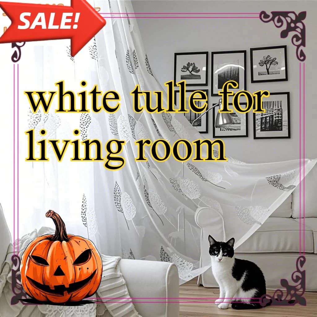 Simple Modern Tulle Gauze Curtain Finished White Sand Curtain Balcony Tulle White Wool Embroidered Window Door Screen Shutter