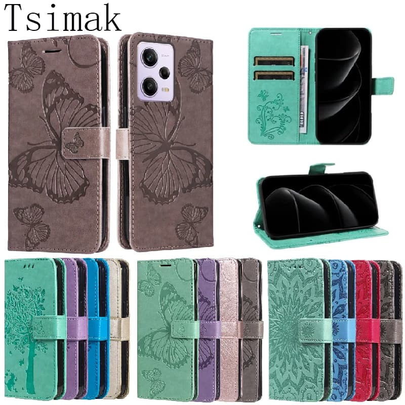 Custodia a Portafoglio in Pelle per POCO C65 C75 C85, Cover per Xiaomi Poco X5 F5 Pro X4 GT F4 F3 X3 NFC M3 M4 Pro 4G