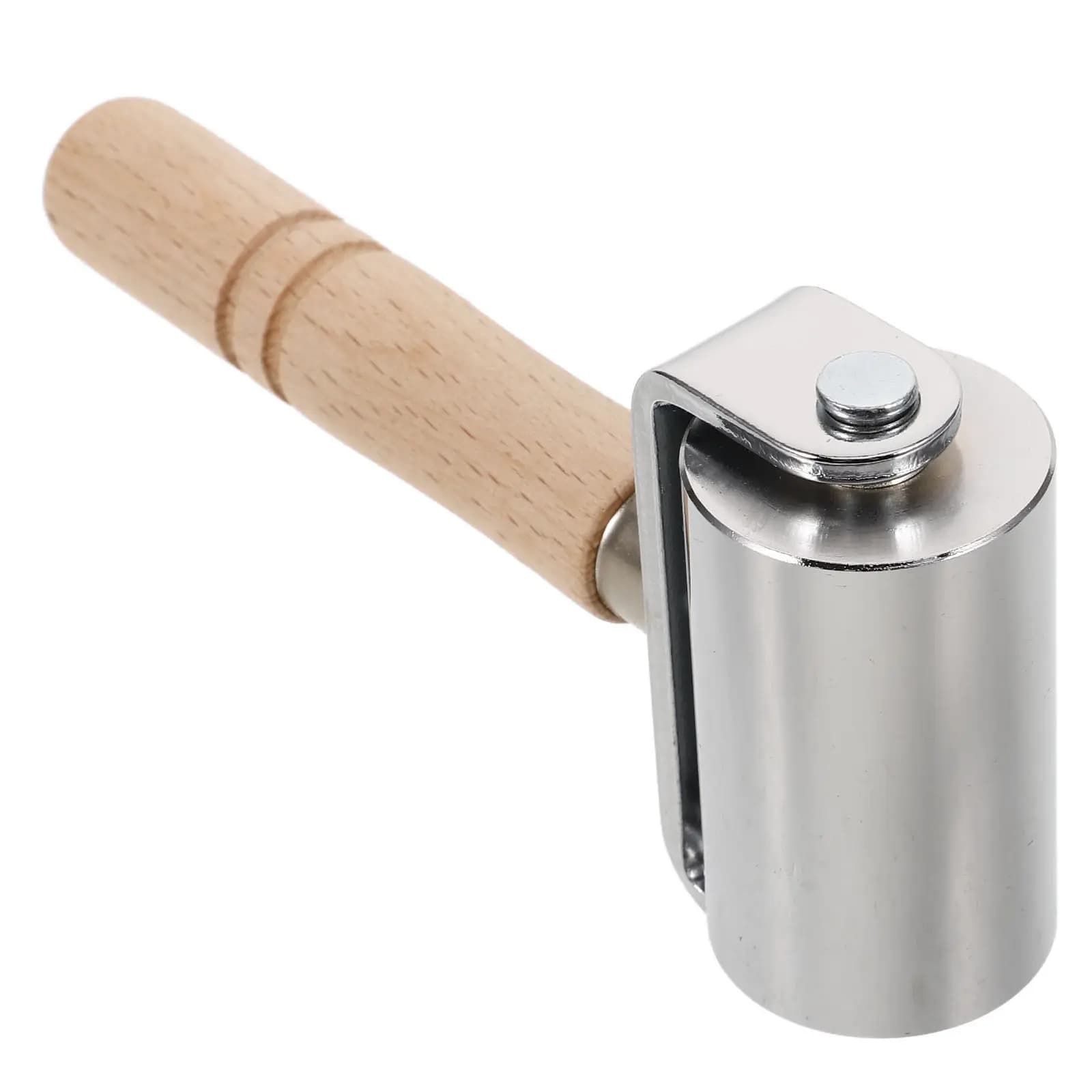 Professional Seam Roller Tool Heavy-Duty Steel Construction Wood Handle for Fine Edge Rolling Crafting Bags Shoes