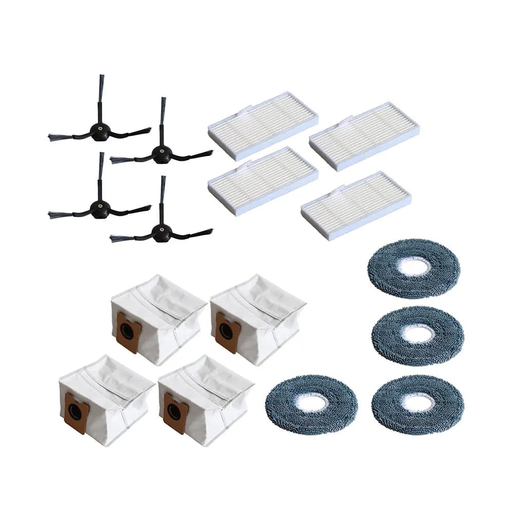 Kit di sacchetti per la polvere, filtri HEPA e spazzole laterali per il robot aspirapolvere Eufy Omni C20 per una pulizia efficiente