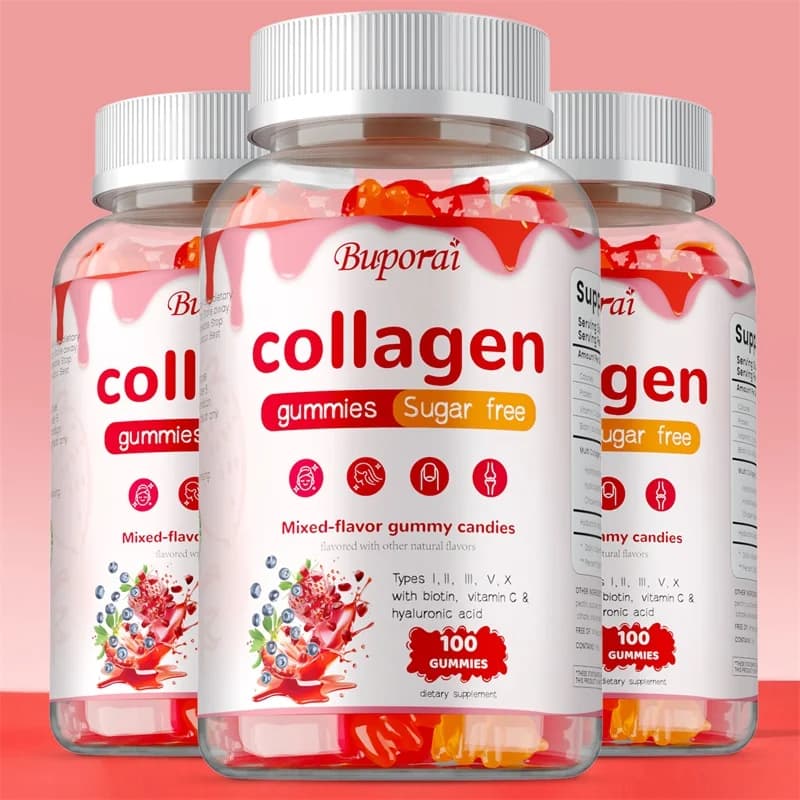 Caramelle gommose multi-colagene: antiossidanti, supportano capelli sani, pelle e unghie, migliora la digestione, riduce le rughe