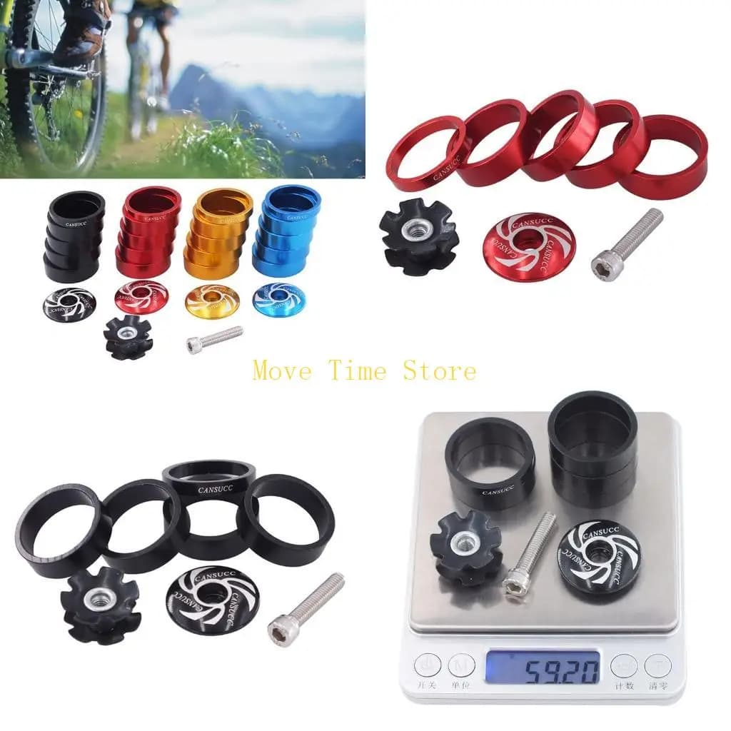 92ME 1Set Headset Front Fork Stem Ring Gasket 4 Color