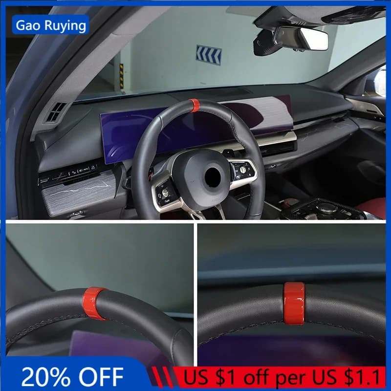 Gao Ruying For BMW X3 G45 2025-2026 ABS Black Carwheel Back To Correct Mark Trim Cover Interior Car Accessories