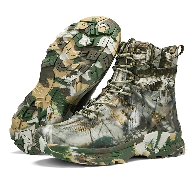 Men's High-Top Combat Boots Lightweight Breathable Tactical Desert Boots for Outdoor Hiking Training