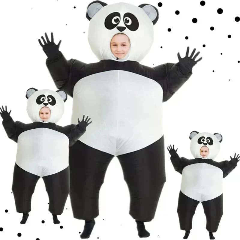 2026 Simbok Giant Panda Inflatable Costume Parent-child Role-play Full-body Funny Cartoon Doll Cosplay 5PYG6