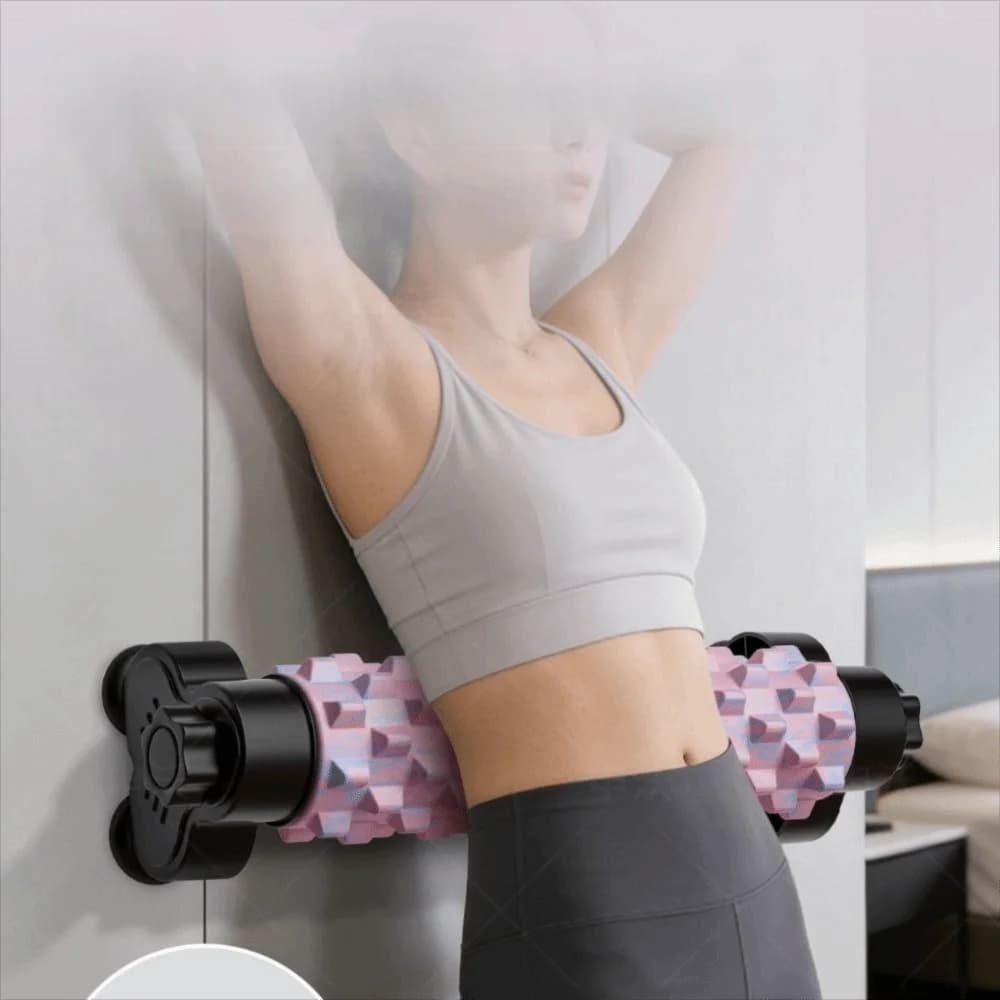 Solid Foam Massage Foam Roller Removable Bracket Muscle Relaxation Body Foam Roller Suction Cup Foam Roller Massage Stick