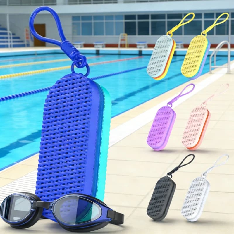 Silicone Swimwear Case, Anti-shocket and Anti-scratch Protective Box, Portable Foldable Bag for Silicone Glasses