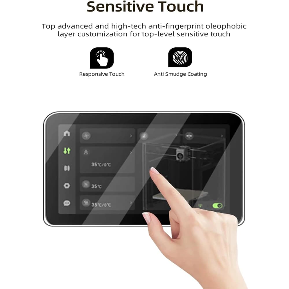 For Bambu Lab X2D X1C H2D H2S H2C P2S Full Screen protector High-definition transparent screen film Durable for 3D Printer Parts