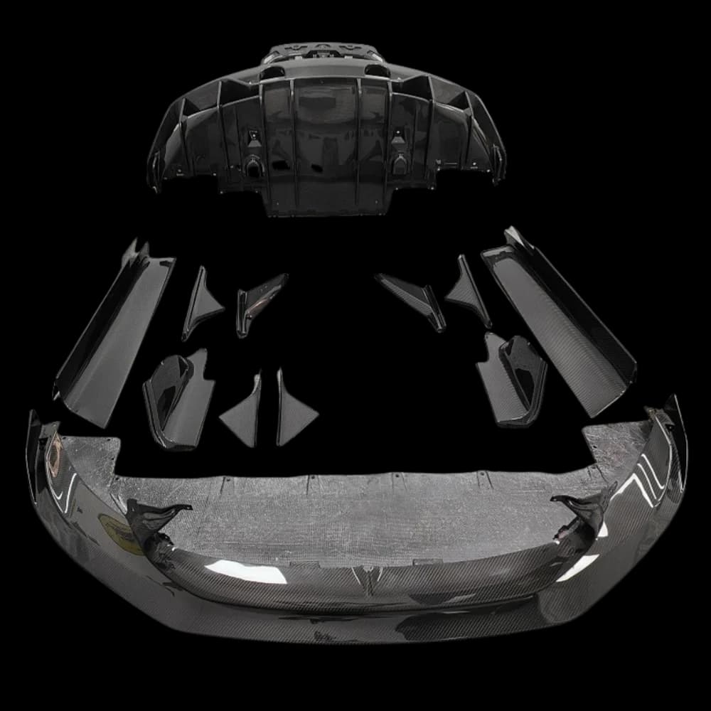 Suitable for Maserati MC20 Retrofit Upgrade Carbon Fiber Front and Rear Diffuser Side Skirt Body Kit