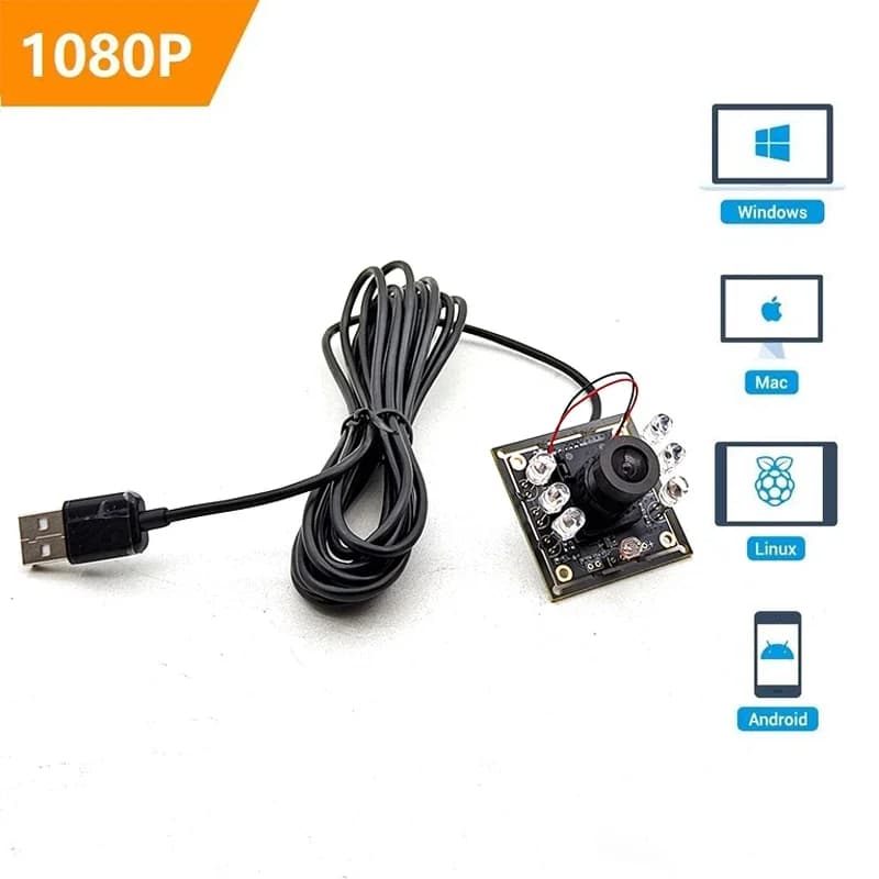 UVC OTG 1080P 850nm IR Visione notturna a infrarossi Telecamera USB Auto IR-Cut Switching Immagine tutto il giorno USB2.0 Webcam Board per PC Android
