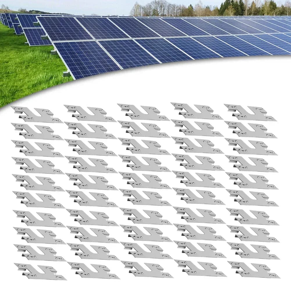 50pcs PV messa a terra foglio conduttivo guarnizione pannello solare morsetto per cavo foglio di messa a terra PV per accessori per pannelli solari a terra sul tetto