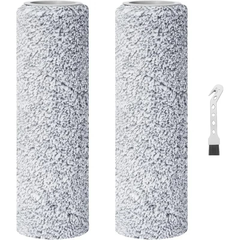2-Roller Brush Set + 1 Cleaning Brush For ECOVACS T80 X8, X8 Pro Plus, X9 Pro, and X11 Robot Vacuums