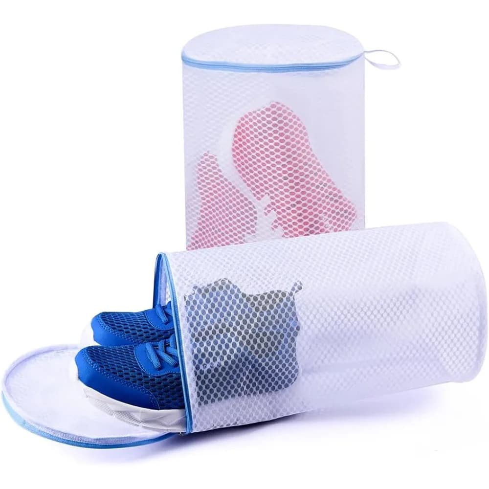 Honeycomb Mesh Laundry Wash Bag for Washing Machine 2 Pack Large Shoe Laundry Bags with Durable Zipper Perfect for Washing Sneakers Running Shoes Delicates Bras Socks Baby Clothes Plush Toys and Garment Protection in The