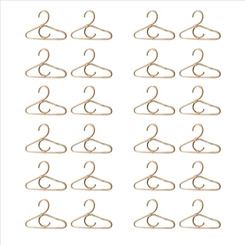 AT29-24 Pz Rattan coat hanger Nordic style Children's garments Organizer Rack baby clothes hanger for children's room decoration