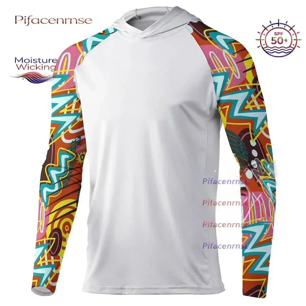 Performance Fishing Shirts Hoodie Men Long Sleeve Breathable Fishing Jersey Sun Protection Lightweight Angling Clothing