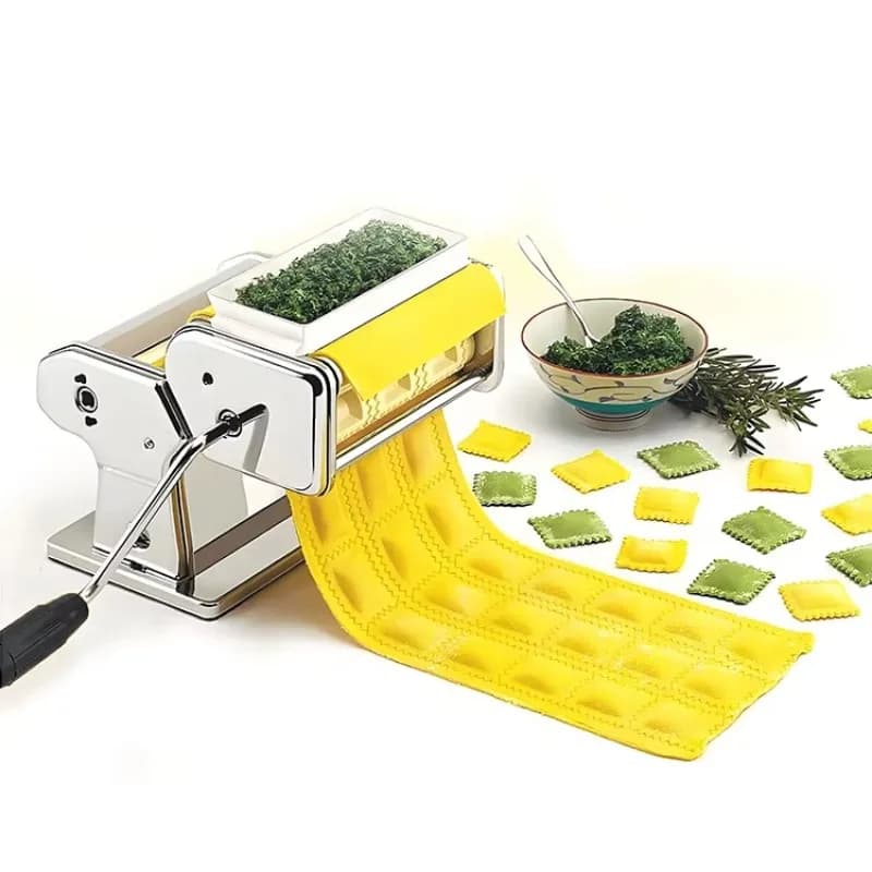 Macchina Manuale per Fare la Pasta - Spessore Regolabile, Manovella per Spaghetti, Fettuccine, Lasagne e Altro