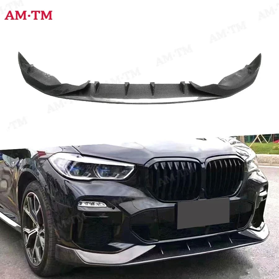 For BMW X5 G05 2019-2023 Carbon Fiber Car Front Bumper Splitter Front Lip Chin Spoiler Diffuser Parts Upgrade Body kit
