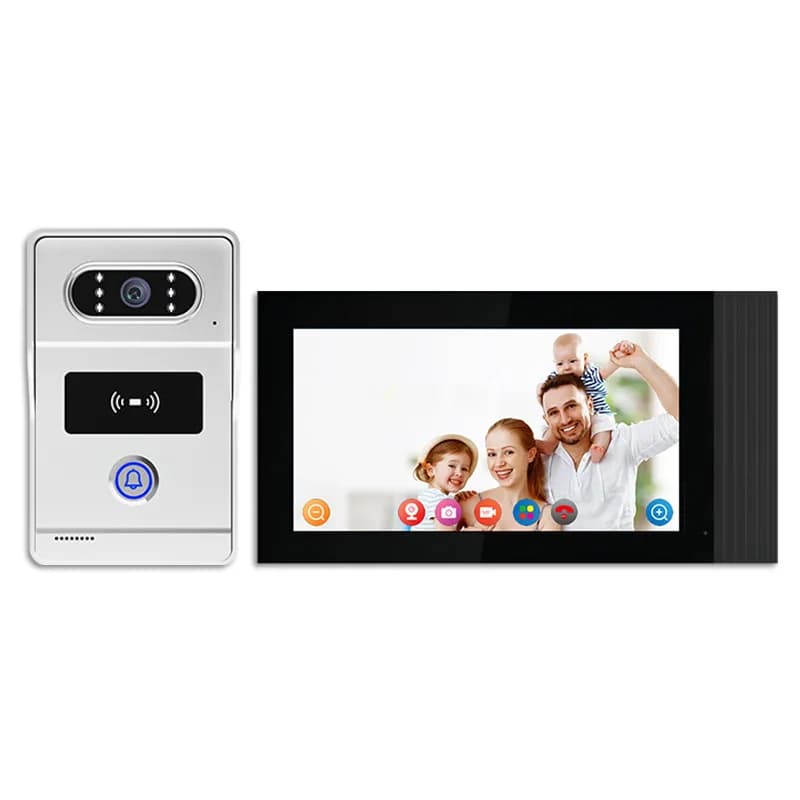 Videocitofono villa Campanello Graffiti Home Chiamata bidirezionale visiva intelligente Sistema di controllo accessi con sblocco scheda ad alta definizione