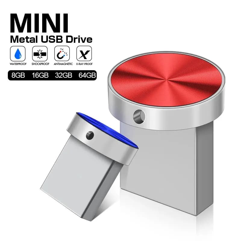 Super Mini USB flash drive 4GB 8GB 32GB 64GB 128GB metallo Pendrive flash memory Stick 256gb impermeabile usb stick migliori regali