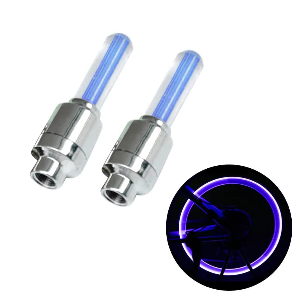4 luci LED per ruote, luci per pneumatici da bici, tappi per valvole, accessori per pneumatici, luci per pneumatici con risparmio automatico della batteria