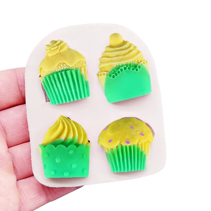Muffin Gelato Stampo in silicone Sugarcraft Cupcake Stampo da forno Strumenti per decorare torte fondente
