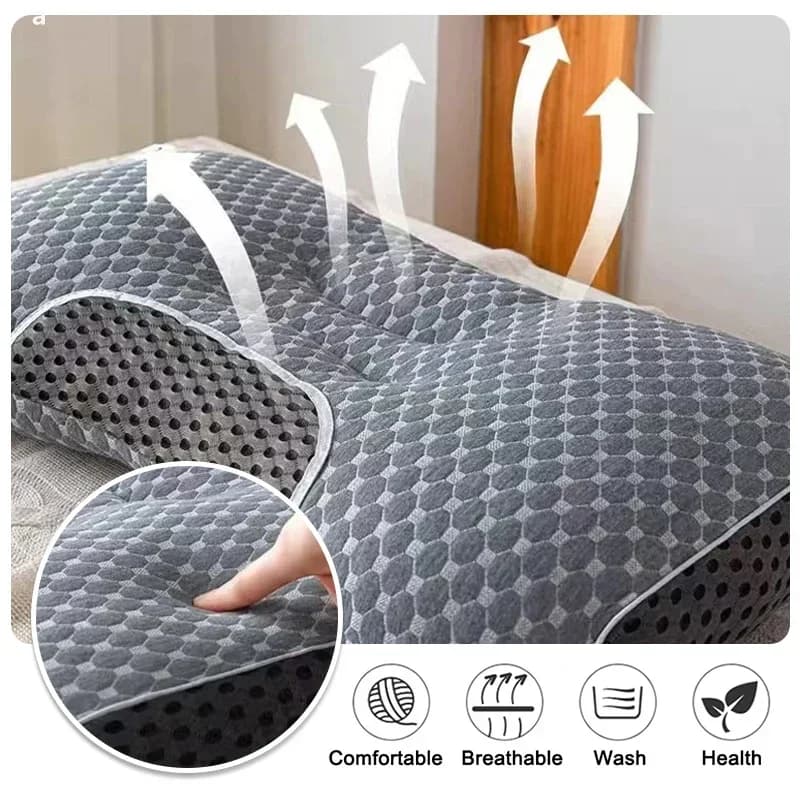 Cuscino di protezione per il collo Massaggio SPA Cuscino in cotone lavorato a maglia non pieghevole Core Coppia per adulti Hotel Sistemazione Casa domestica