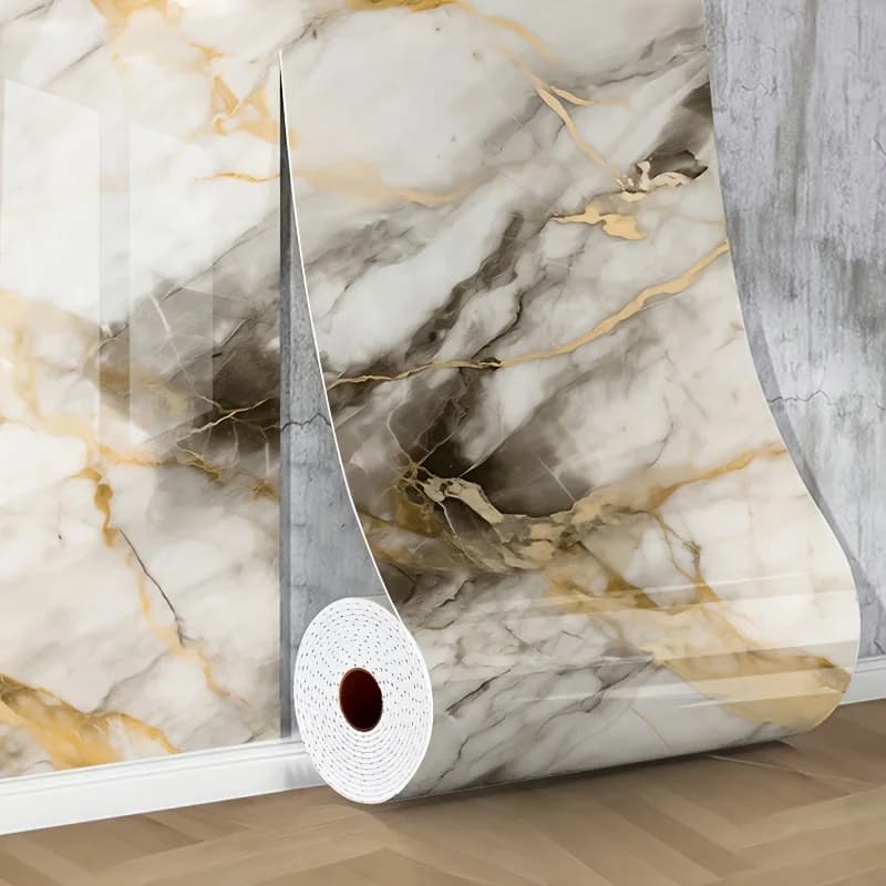 Self Adhesive 3D Marble Wall Panel Peel and Stick Foam Wallpaper Waterproof Stone Look for Bathroom Bedroom Kitchen Home Decor