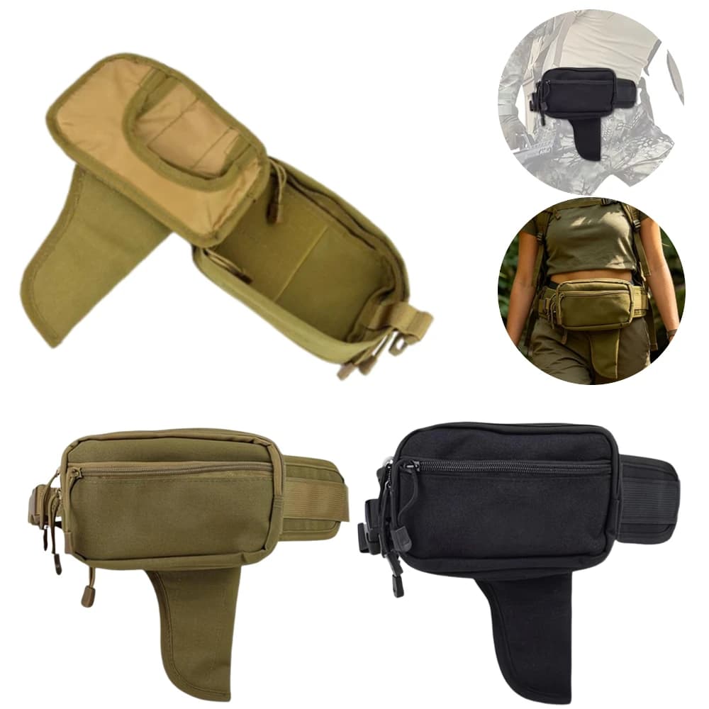 Outdoor Oxford Cloth Tactical Waist Bag For Men Women, Waterproof Adjustable Belt Waist Pack For Travel Camping Running Riding