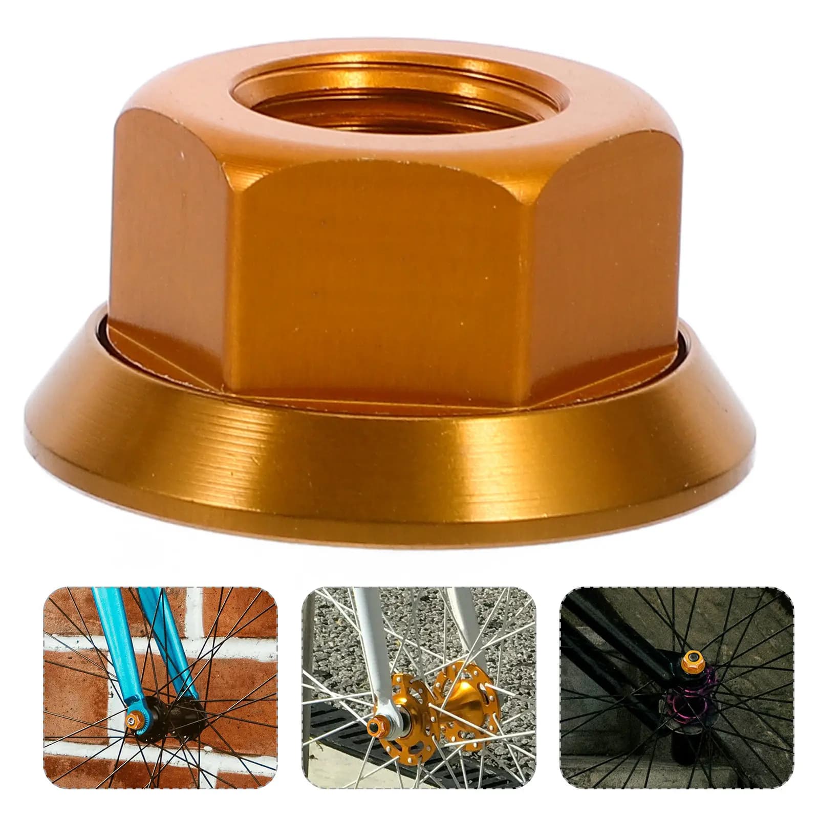 2 Pezzi Dadi Ruota M10 in Lega di Alluminio, Robusti, Leggeri, Antiruggine per Mozzo Bici da Corsa, Mountain Bike, Scatto Fisso