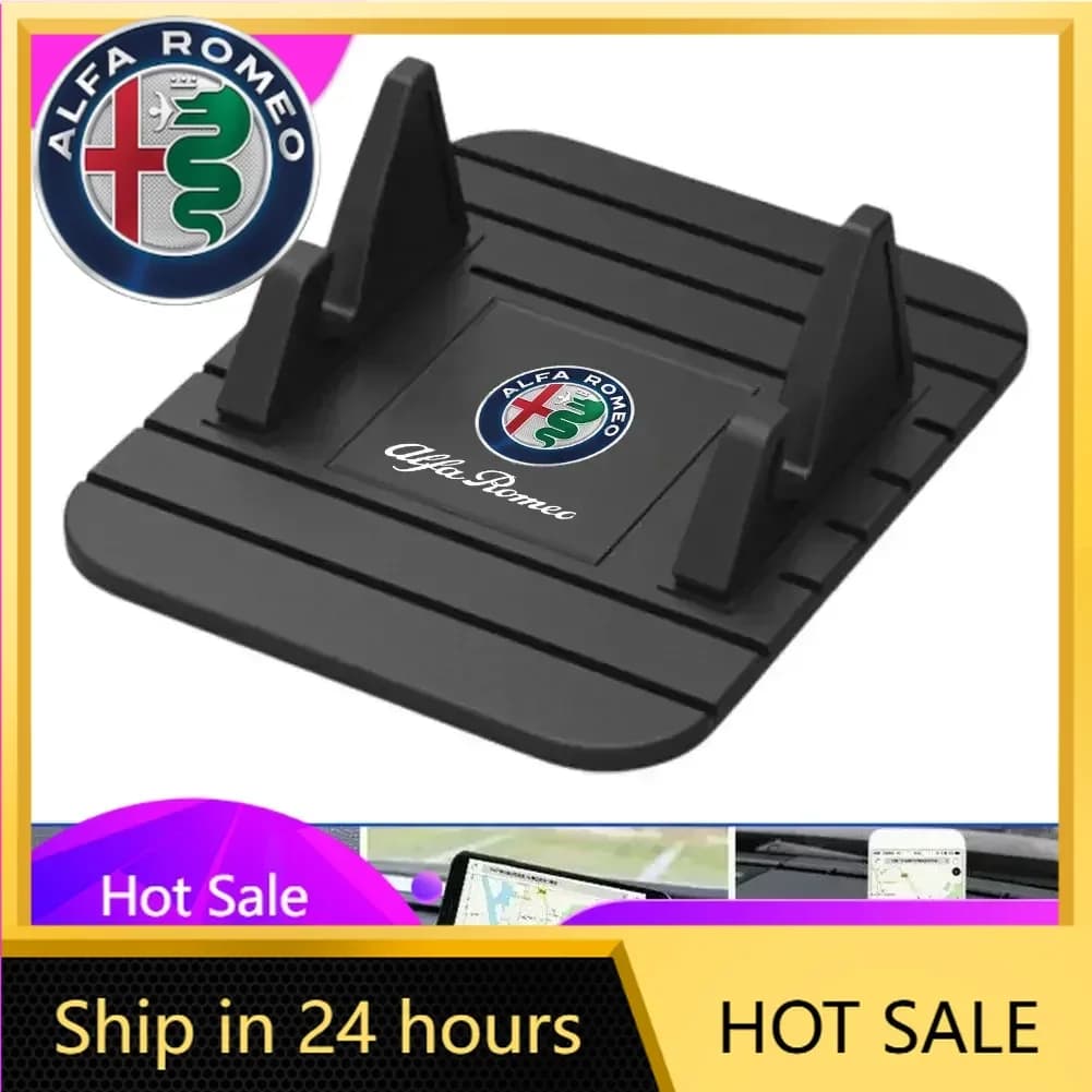 Adesivi per auto per Alfa Romeo, supporto per telefono in silicone, supporto antiscivolo per cellulare, supporto GPS per Alfa Romeo Giulia Stelvio Giul