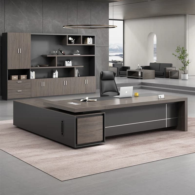Designer European Boss Table Simple Modern Monitor Stand Reception Desks Conference Executive Organizer Schreibtisch Furniture