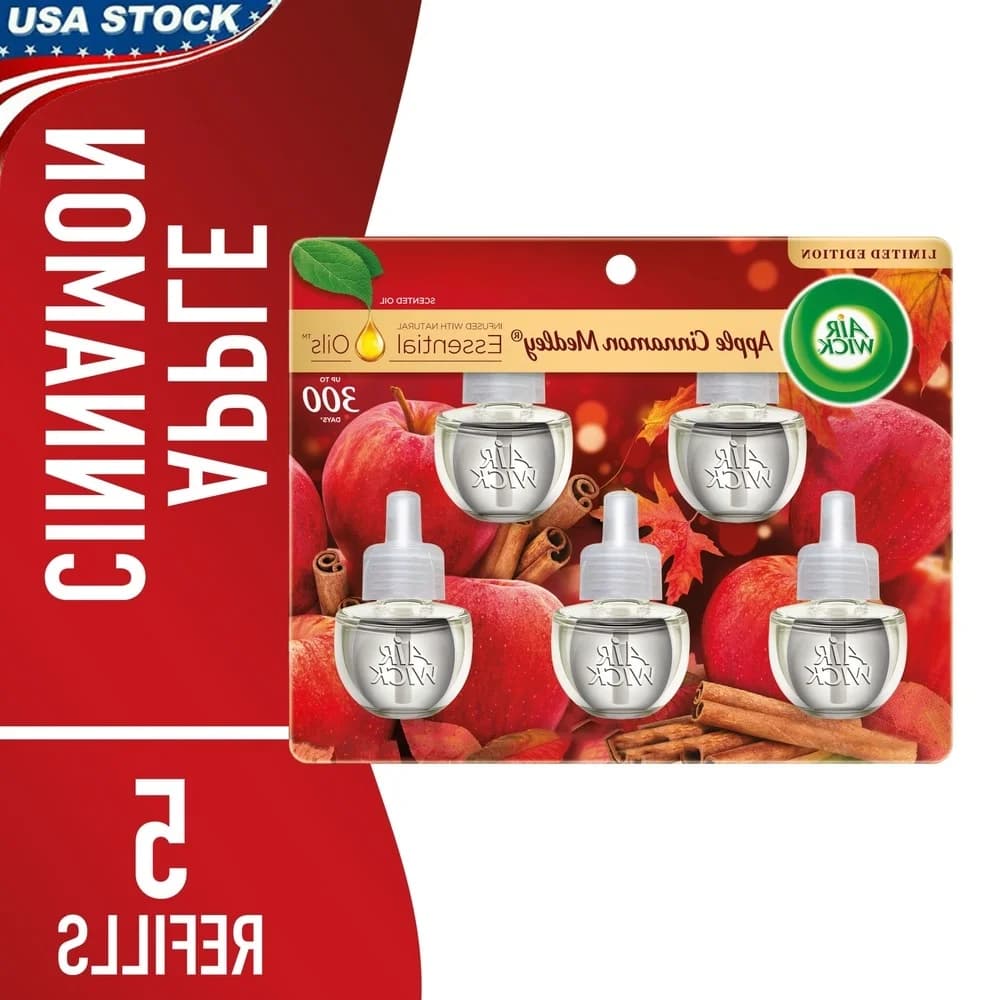 Ricarica di olio profumato 5 oli essenziali di mela cannella Medley plug-in deodorante per ambienti fragranza domestica diffusione continua
